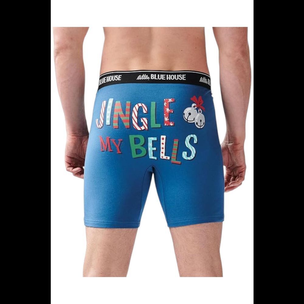 Little Blue House by Hatley Men's Funny Boxer Briefs Jingle My Bells